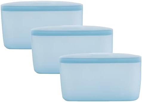 WeeSprout Reusable Silicone Bag (Snack Size, Blue)