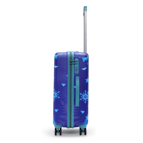 Image of NOVEX Disney Frozen Travelling Kids Trolley Bags For Girls | Spinner Luggage /Suitcase For Kid With 4 Wheel | Blue, 18-Inch Roller Case | Polycarbonate Unique Bags For Cute Girls,H-50Cm