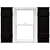 Mid America Board and Batten 14" 4 Board Joined Vinyl Standard Shutter (1 Pair) - 14 x 43 002 Black