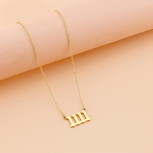 Sunique Angel Number Necklace for Women Dainty Gold Plated Number Necklace Numerology Jewelry Gifts for Women4