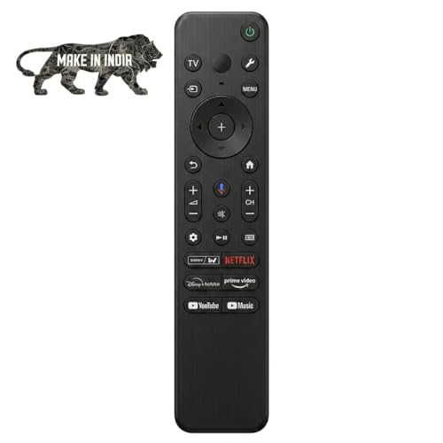 Voice Replacement Remote for Sony Bravia Smart TV, Bluetooth Remote with Google Assistant, Compatible with All Sony 4K UHD LED OLED Android TVs, RMF-TX500U RMF-TX600U, Disney+ & Netflix Hotkeys
