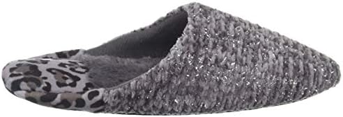 Dearfoams Women's Chenille Rib Knit Scuff with Velour Heel Slipper, Excalibur, XL Regular US | Image 5