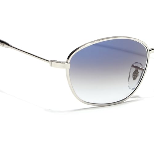 Image of Voyage Oval Polarized Sunglasses for Men & Women (Black Lens | Grey Frame - MG7625)