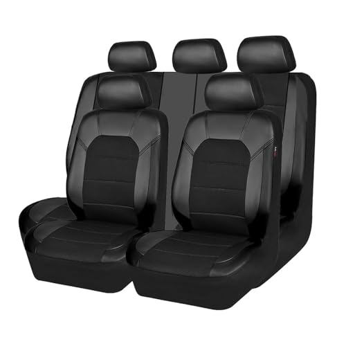 9 Pièces Voiture Ensembles Housses Siège pour Ford Focus 3 2010 2011 2012 2013 2014 2015 2016 2017 2018,Entièrement Entourée Cuir Siège Couvre Protecteur...