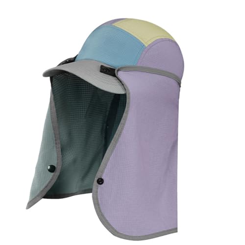 Chapeau de soleil élégant avec grande écharpe de protection cervicale haut de gamme