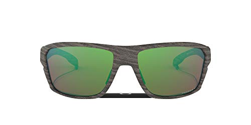 Oakley Men's OO9416 Split Shot Rectangular Sunglasses, Woodgrain/Prizm Shallow h2o Polarized, 64 mm