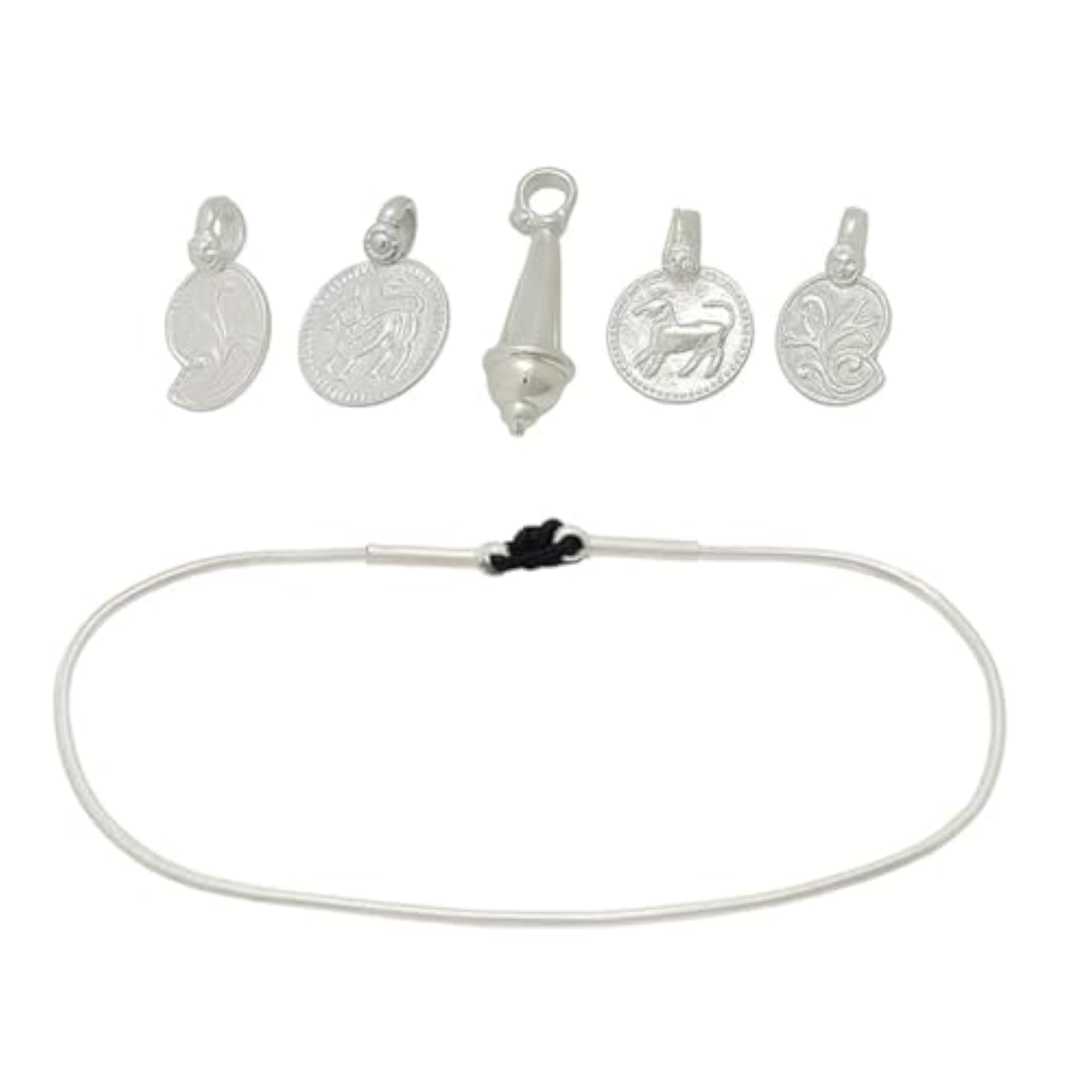 Sterling Silver Handmade Baby Hipchain with Pendant, Evil Eye Protection
