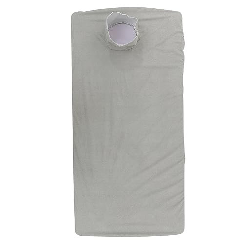 VALICLUD Waterproof Fitted Sheet with Face Hole Beauty Bed Sheet Full Mattress Cover Grey