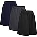 DDOBB Sporthose Herren Kurz 3er Pack Shorts Gym Mit Taschen Laufhose Herren Sommer Kordelzug Basketball Trainingshose