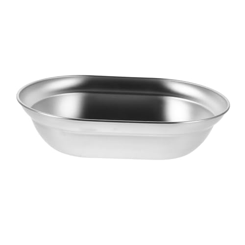 BESPORTBLE Camping Dish Stainless Steel Outdoor Tableware for Soup and Pasta Durable Plates Lightweight Portable Camping Utensil for Outdoor Dining Activities
