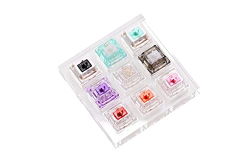 Tester 9 interruptores con base acrílica para teclado mecánico miniatura 4