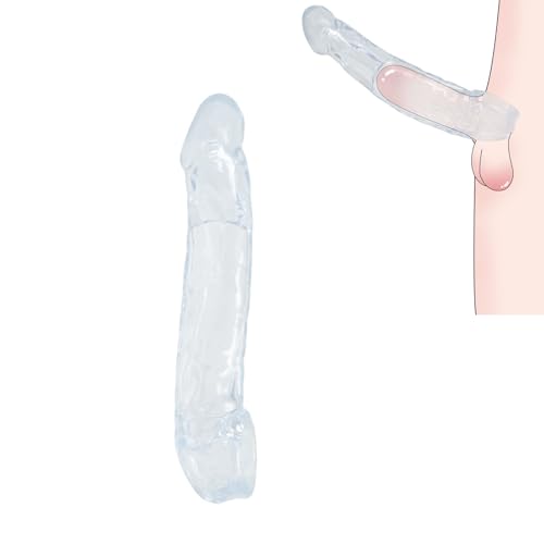 Kutocesy Estensore Del Pene in Silicone Con Anello Estende Le Dimensioni, Preservativo Riutilizzabile Cock Sleeve Penis Extender Per Uomini (M)