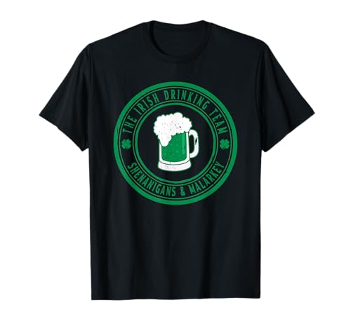 T-shirt vintage retrò con scritta "St Patricks Day Irish Drinking Team" Maglietta