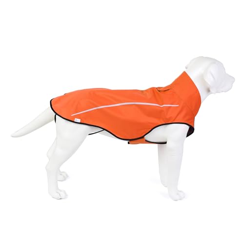 Mile-High-Life-Dog-Raincoat-Adjustable-Water-Proof-Pet-Clothes-Lightweight-Rain-Jacket-with-Reflective-Strip-Easy-Step-in-Closure-Orange-Medium Mile High Life Dog Raincoat Adjustable Water Proof Pet Clothes Lightweight Rain Jacket with Reflective Strip Easy Step in Closure Orange Medium