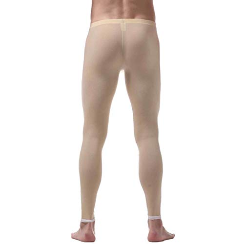 JanJean Men Stretchy Bulge Pouch Thin Leggings Athletic Sports Legging Pants Workout Sportswear4