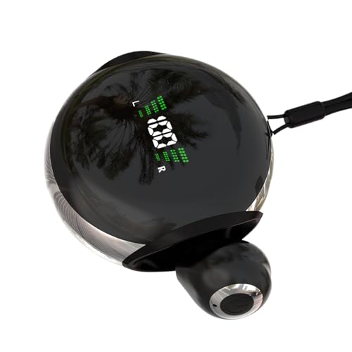 Audífonos pequeños – Audífonos deportivos, control táctil inteligente, cuerda ajustable con sonido HD para familiares, amigos, colegas, deportes en casa