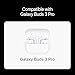 Premium Multi-Flange Eartips for Galaxy Buds3 Pro (White, Mixed(SML)) – Always Fits, Never Slips