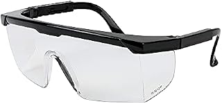 TIMCO Wraparound Safety Glasses - Lightweight wraparound glasses designed to give enhanced peripheral vision whilst also increasing side protection - Clear