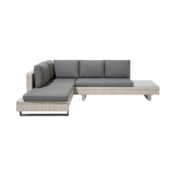 Patioco Lanciano Lounge-Set Rattan Grau-Beige