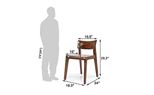 Image of DRIFTINGWOOD Wooden Liana Gordon Dining Table 4 Seater | Dinning Room Table with 4 Chairs | Sheesham Wood, Natural Brown