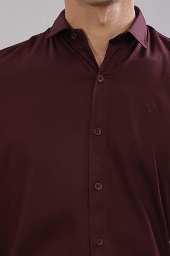 Image of Men's Cotton Lycra Slim Fit Shirt with Full Sleeves