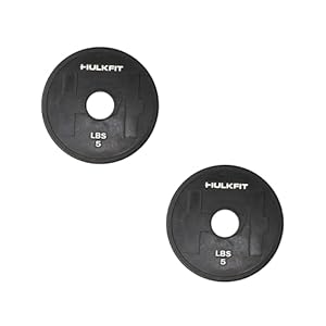 2-inch Rubber Coated Steel Weight Plates Set for Loadable Dumbbell Bar & Plate Only Strength Training – Black