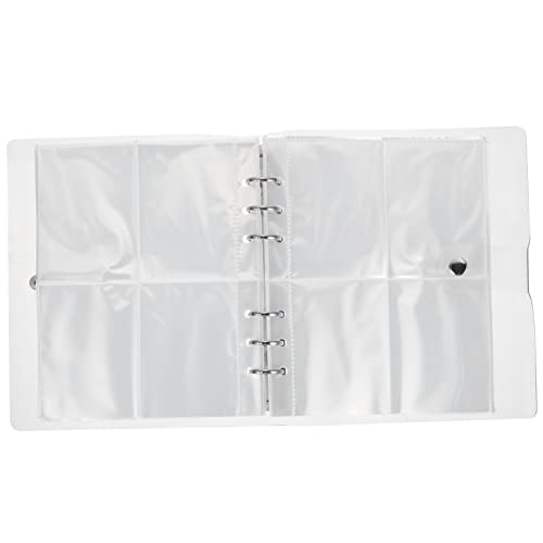 SOLUSTRE Clear Colorful Mini Photo Album Loose Leaf Binder for Storage DIY Handmade Design Materials for Photos Postcards