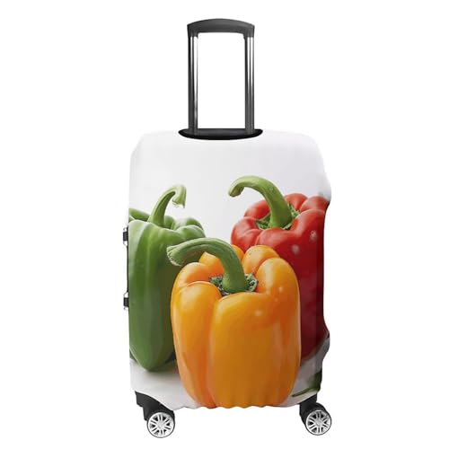Three Fresh Bell Peppers Luggage Cover, Washable Elastic Suitcase Cover Protector Fit 18-32 Inch Luggage4