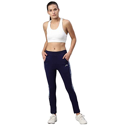 Image of Proline Polyester Cotton Regular Fit Track Pants for Womens