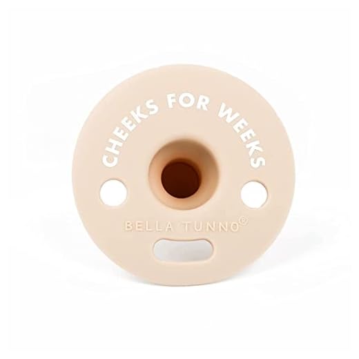 Bella Tunno Bubbi Pacifier – Baby Pacifier 0-6 Months with Finger Hold, Made from Food Grade Silicone BPA Free, Perfect Baby Registry Must Haves, Cheeks for Weeks