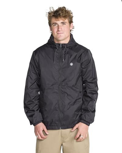 Image of Volcom Men's Ermont Hooded Windbreaker Jacket - Wind & Water Resistant