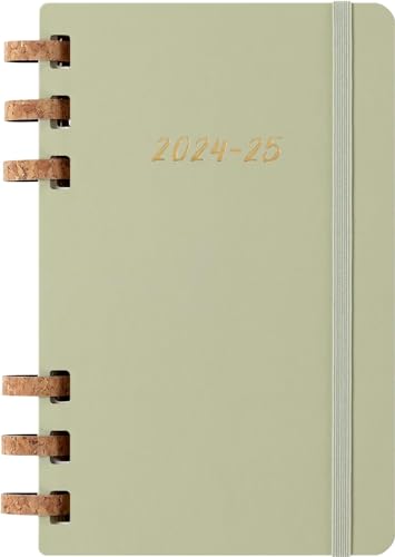 Moleskine Spiral 12 Month 2024-2025 Academic Year Planner, Hard Cover, Large (5' x 8.25'), Kiwi, 200 pages