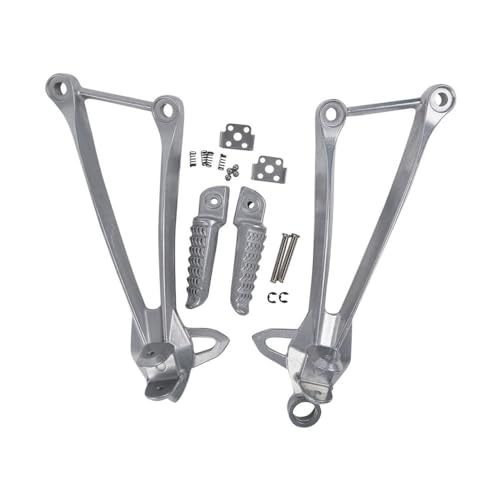 Supports de repose-pieds arrière moto Silver en alliage pour ZX6R et ZX10R
