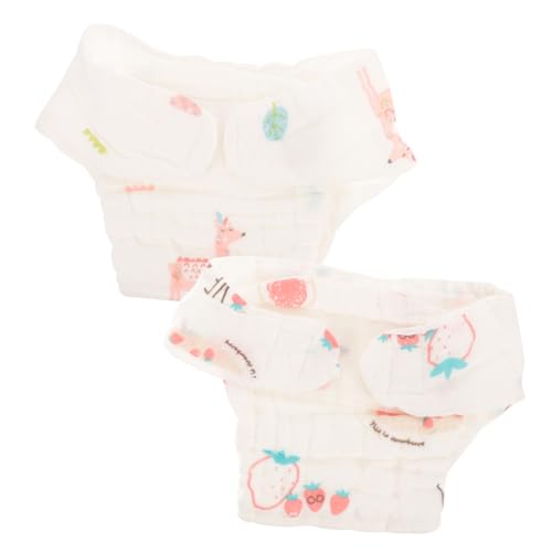 UKCOCO 2 piezas de Reutilizables para Bebés Niña de de Algodón Lavables Cómodos y Transpirables S para Recién Nacidos