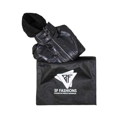 Image of Hooded Leather Jacket For Men | Bomber Leather Jacket Mens with Removable Hood