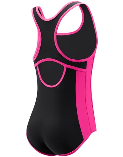 Image of G Gradual Girl's One Piece Swimsuits Racerback Kids Bathing Suit | for Girls 7-16Y, Fully lined for no see-through, Wider straps, UPF 50+, Modest coverage, Swimwear for Swim Team, Beach, Pool