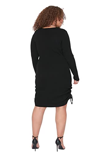 Robe fitted plus size Trendyol mini coupe standard élégante - 6