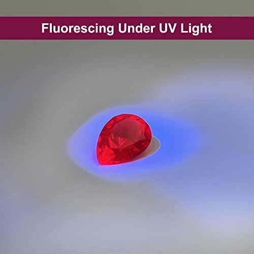 Gryrigns Pear Shape Loose Synthetic Ruby Stone Polished Teardrop Red Corundum Gemstone Machine-Cut Faceted 3A Vvs (12.8Cts, 18X13Mm, 1Pcs) #TOP3