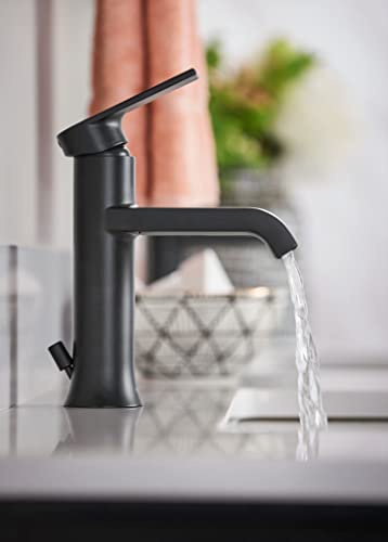 Moen 6702BL Genta LX Bathroom Faucet, Matte Black, Faucet Height: 7-19/20 in - Image 3