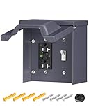 WILAWELS Outdoor Outlet Box with 20 Amp WRTR GFCI Receptacle Safety Switch, Weatherproof Receptacle Box with 3R Enclosure, Outdoor Electrical Box for Christmas Decor, Yard, UL Listed U63OB06