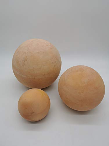 Dekokugel 3er Set Terracotta Frostfest 10cm, 15cm und 20cm -Tolle Gartendeko Cover