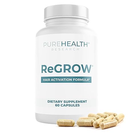 Evorina PUREHEALTH RESEARCH ReGrow - Hair Growth Vitamins - with Saw Palmetto, Biotin, Collagen, Zinc, Iron, Iodine, Selenium & More - Hair Supplements for Women & Men - 60 Capsules | High Strength Herbal Supplement | Clean Label Ayurvedic Wellness-image-37