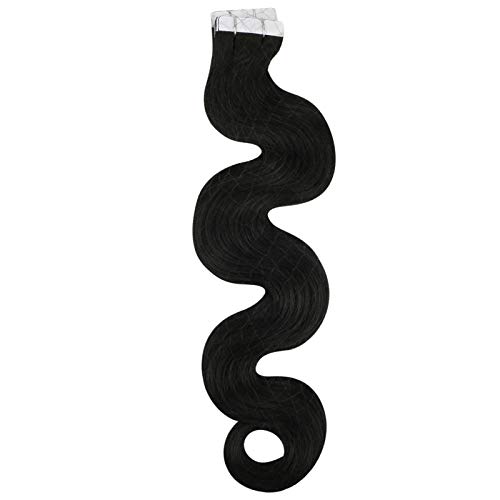 Tape in Hair Extensions Human Hair Wavy 18inch