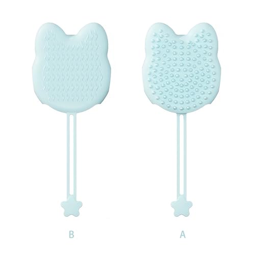 JDNH Manopla de aseo de doble cara para gatos, cepillo de masaje de silicona para baño, deshedding y limpieza suave de pelos sueltos para mascotas, perro, guante de aseo de mascotas de doble cara