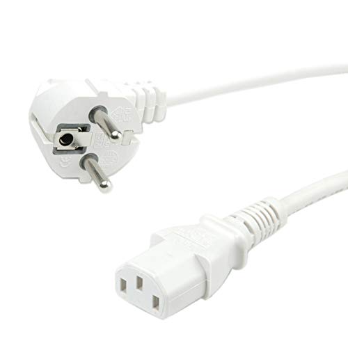 VALUE Câble Secteur, Droit IEC Femelle, Blanc, 0,6 m