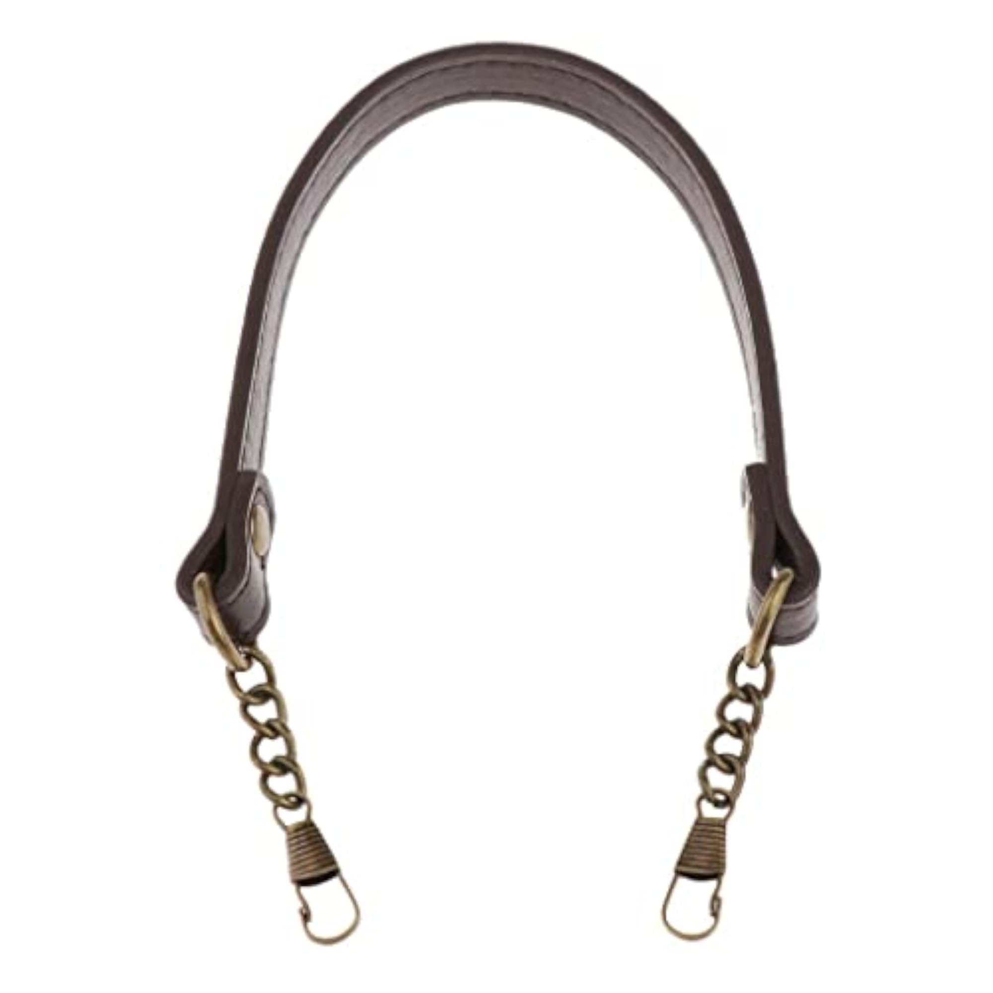 Short PU Leather Handbag Handle Replacement, Brown