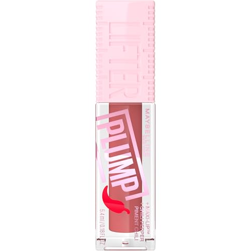 Image of Maybelline New York Lifter Plump, Plumping Lip Gloss, Peach Fever | 30% Instantly Plumper Look