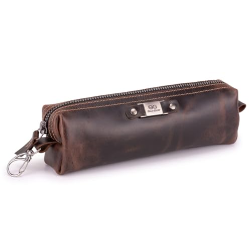 Estojo Escolar Couro Legítimo Executivo Porta Caneta/lápis (Brown)