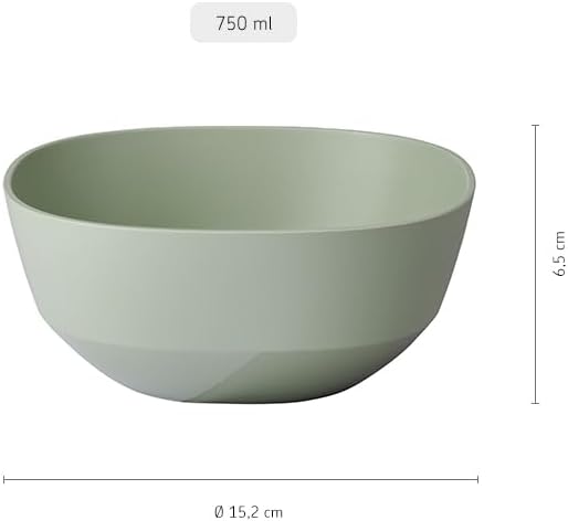 Mepal - Serving bowl Silueta - Dishwasher & microwave resistant - Salad bowl - Tapas bowls - Tableware - 750 ml - Nordic black