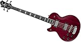 « Swede Bass modèle Zurdo Wild Cherry Transparent – Carved Mahogany Top and Mahogany Body, Set Mahogany Neck, Long Throw T-O-M, Hagstrom Sustain Blocks, 2 x Custom 58 